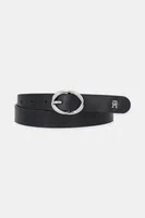 Kožený pásek Tommy Hilfiger dámský, černá barva, AW0AW17931