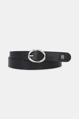 Kožený pásek Tommy Hilfiger dámský, černá barva, AW0AW17931