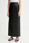 Kožená sukně Filippa K černá barva, maxi, 31409.FK