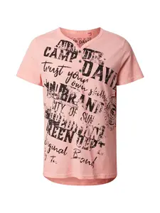 CAMP DAVID Tričko  lososová / čierna