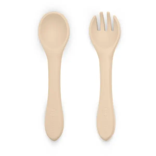 Petite&Mars Take&Match Silicone Cutlery příbor Desert Sand 6 m+ 2 ks