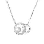 Silvego Stříbrný náhrdelník s pravou sladkovodní perlou Nicole GRP20106PW