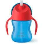 Philips Avent Bendy Straw SCF796/01 9m+ hrnek s ohebným brčkem Blue 200 ml
