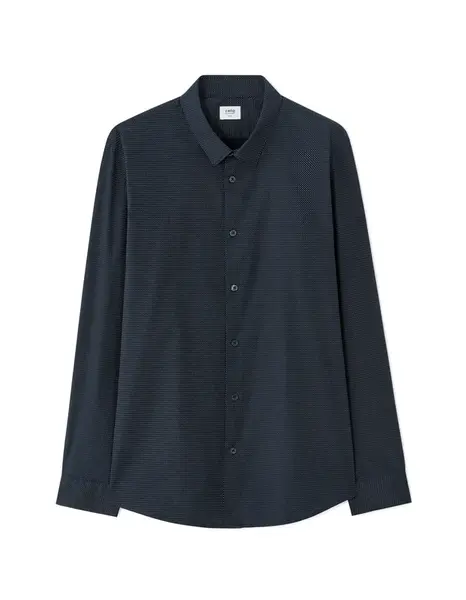Tmavě modrá slim fit košile