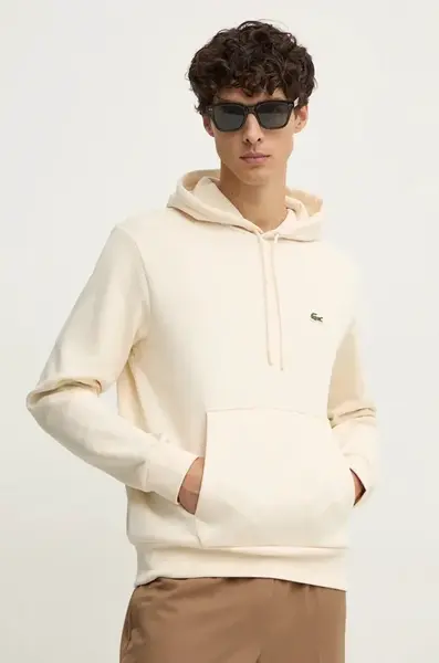 Lacoste mikina s kapucí bavlněná