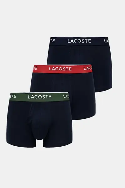 Lacoste  přiléhavé boxerky pánské bavlněné s elastanem 3-pack