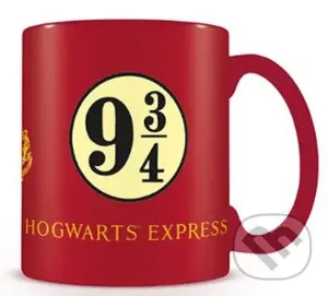 Červený keramický hrnček Harry Potter: Platform 9 3/4 Hogwarts Express