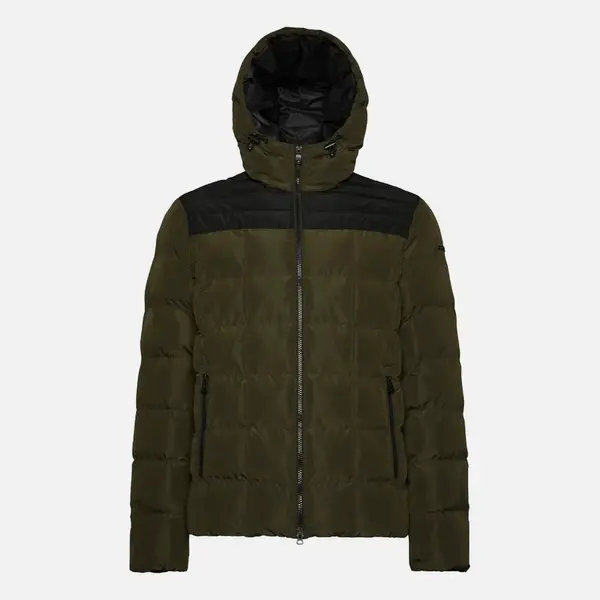 Dark green men's jacket Geox Magnete Hoojkt - Men