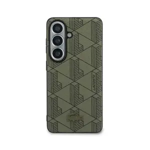 Zadní kryt Lacoste PVC Blend Monogram Magnetic pro Samsung Galaxy S26, khaki