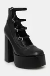 Lodičky Koi Footwear GURREN BLACK STRAPPY PLATFORM HEELS
