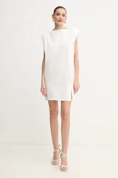 Bavlněné šaty Pinko bílá barva, mini, 104901 A2HE