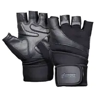 Fitforce LINEAR Kožené fitness rukavice, čierna, veľkosť