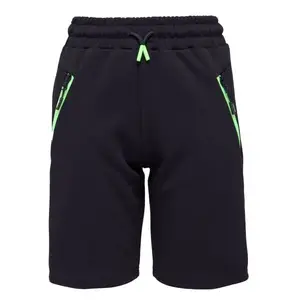 Lewro EIDAN Pohodlné chlapčenské úpletové šortky, čierna, veľkosť 116-122