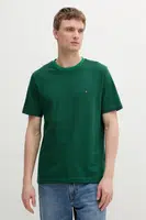 Bavlněné tričko Tommy Hilfiger zelená barva, MW0MW39995