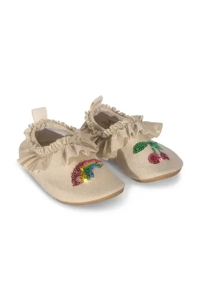 Dětské boty do vody Konges Sløjd BEATRICE SWIM SHOES béžová barva, KS102637