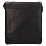 Pánská kožená taška přes rameno Lagen Rufus - černá