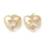 Brass Micro Pave Clear Cubic Zirconia Pendants