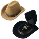 4Pcs 2 Colors Hat Velvet Jewelry Boxes