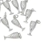 SHEGRACE Brass Clear Cubic Zirconia Pendants