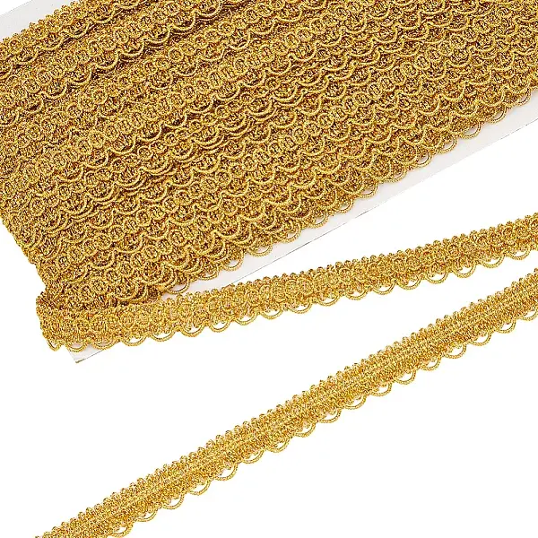 Polyester Braided Metallic Lace Trim