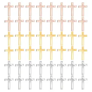 48Pcs 3 Colors Mirror Acrylic Home Decorations