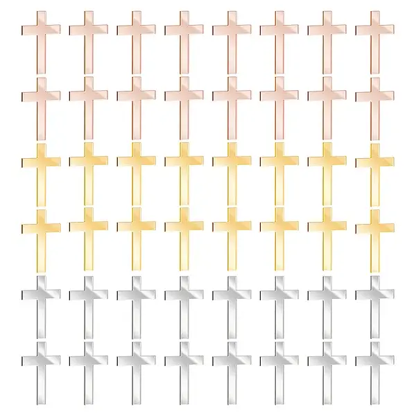 48Pcs 3 Colors Mirror Acrylic Home Decorations