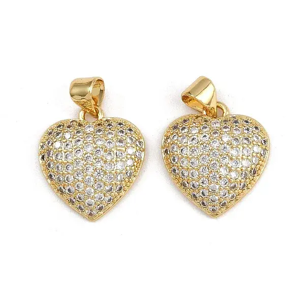 Brass Micro Pave Cubic Zirconia Pendants