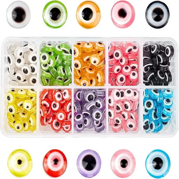 Resin Evil Eye Beads