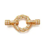 925 Sterling Silver Micro Pave Clear Cubic Zirconia Fold Over Clasps