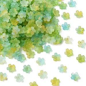 93G Frosted Acrylic Bead Caps