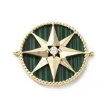 Synthetic Malachite Connector Charms