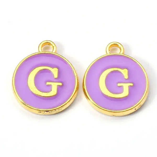 Golden Plated Alloy Enamel Charms