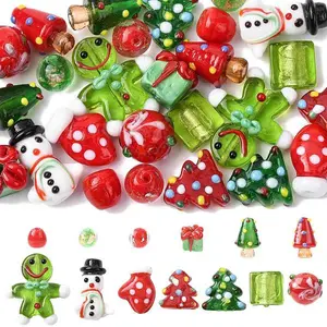 26Pcs 13 Styles Handmade Lampwork Beads