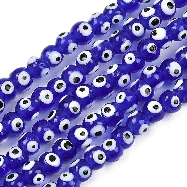 Handmade Evil Eye Lampwork Beads Strands
