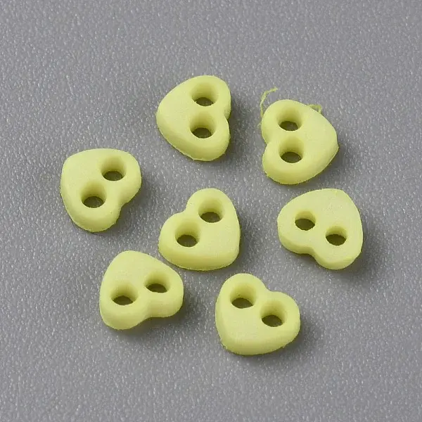 2-Hole Frosted Mini Resin Buttons