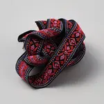 Ethnic Style Embroidery Flat Polyester Elastic Flower Jacquard Cord/Band