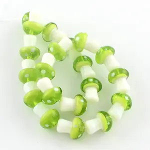 Mushroom Handmade Lampwork Beads Strands
