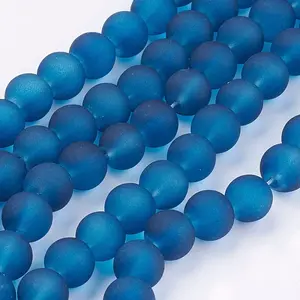 Baking Paint Transparent Glass Bead Strands
