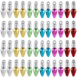 120Pcs 6 Colors Plastic Pendants
