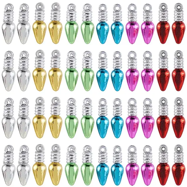 120Pcs 6 Colors Plastic Pendants