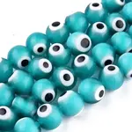 Handmade Evil Eye Lampwork Round Bead Strands