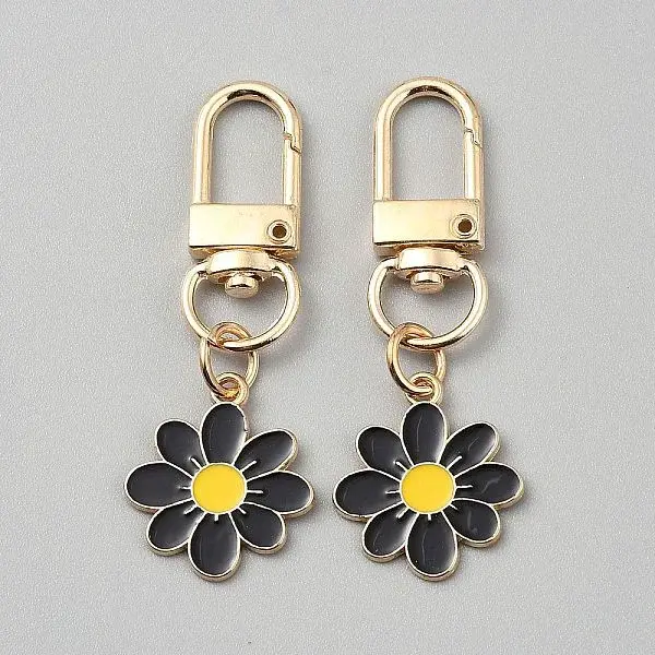 Zinc Alloy Enamel Flower Pendant Decorations