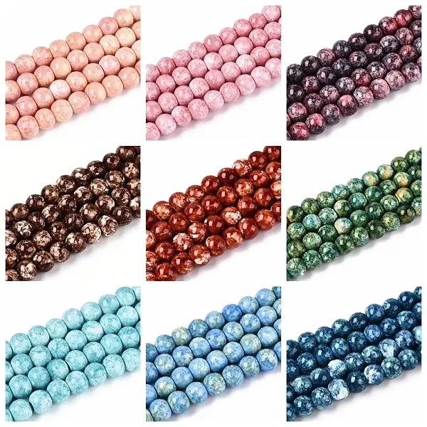Baking Paint Glass Beads Strands