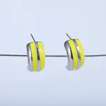 C-shaped Brass Stud Earrings