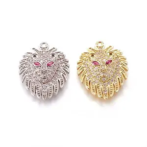 Brass Micro Pave Cubic Zirconia Pendants