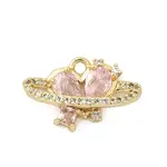 Brass Micro Pave Cubic Zirconia Pendants