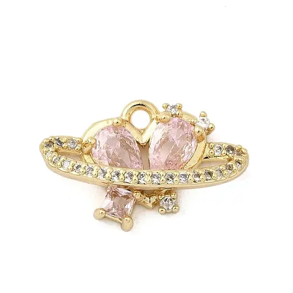 Brass Micro Pave Cubic Zirconia Pendants