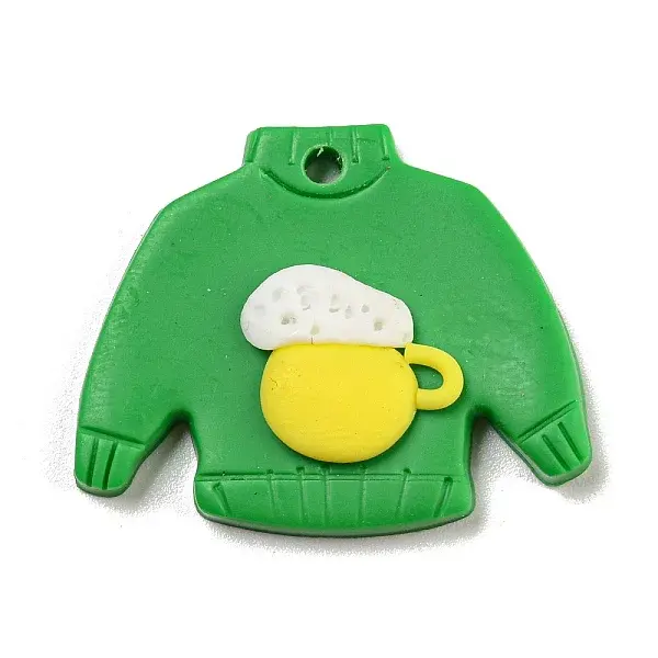 Saint Patrick's Day Handmade Polymer Clay Pendants