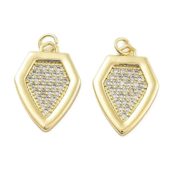 Rack Plating Brass Micro Pave Cubic Zirconia Pendants