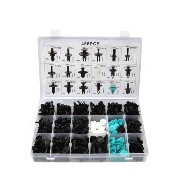 GEKO Plastové spojovací kolíky a příchytky, 456 ks